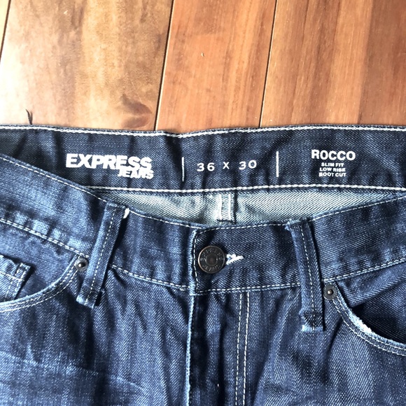 Express Jeans Rocco Slim Fit 36x30 Boot Cut - Picture 6 of 8